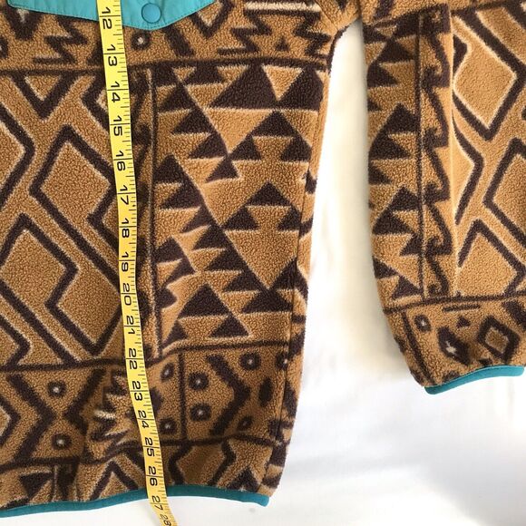 Patagonia Synchilla Montana Siete Brown Bear Snap-T Fleece Pullover Mens S Vtg - Picture 9 of 10